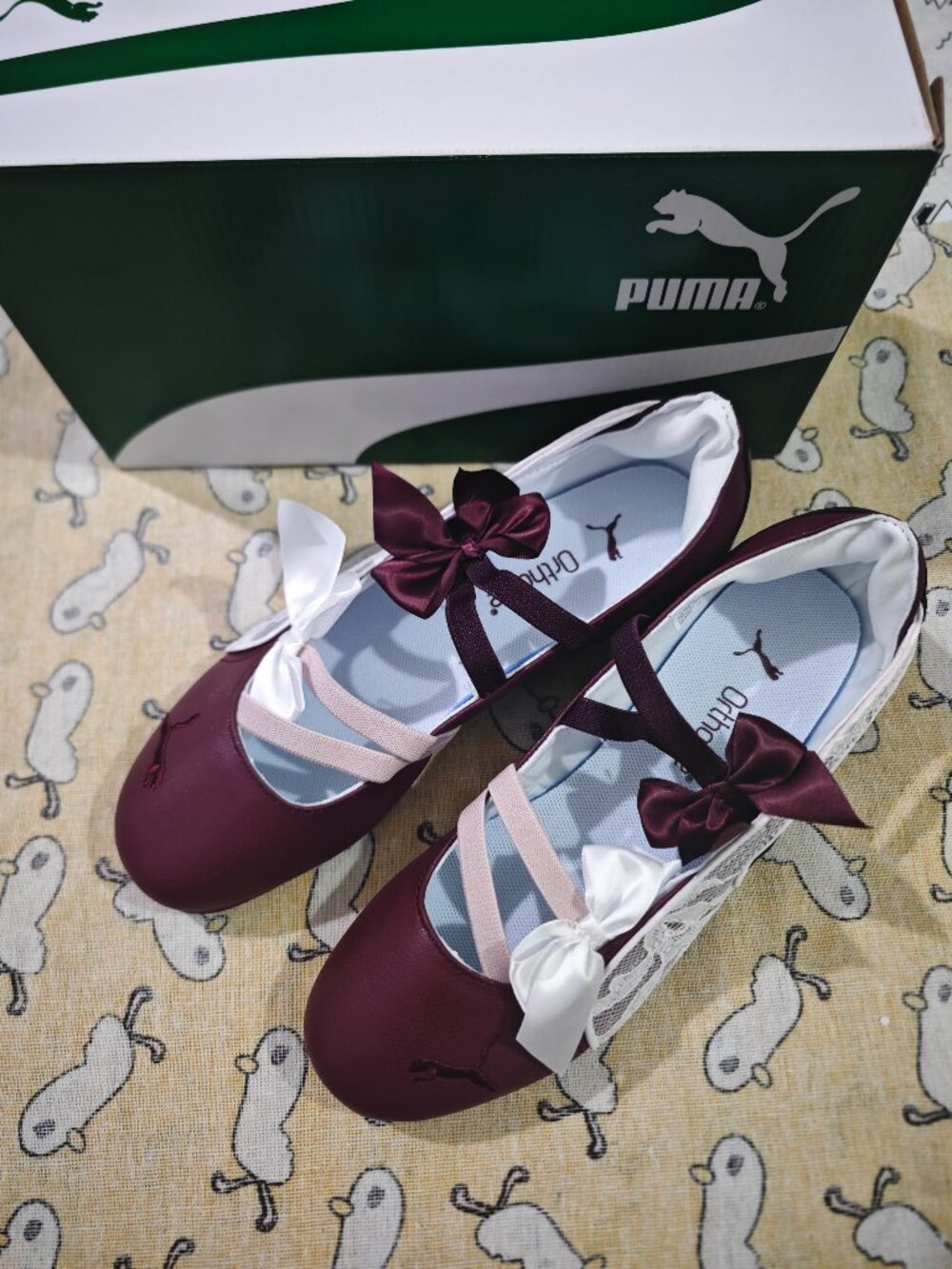 Puma Burgundy Ballet Mary Jane Shoes